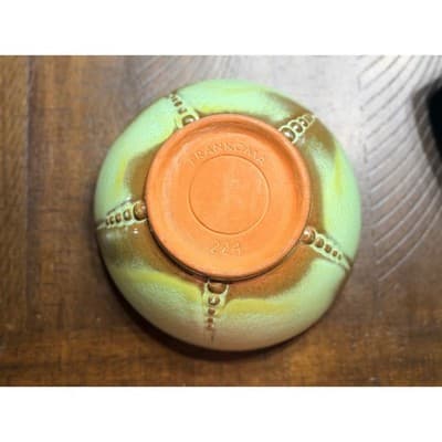Vintage Frankoma Pottery Prairie Green Round Serving Bowl Dish #224 - Thumbnail 9
