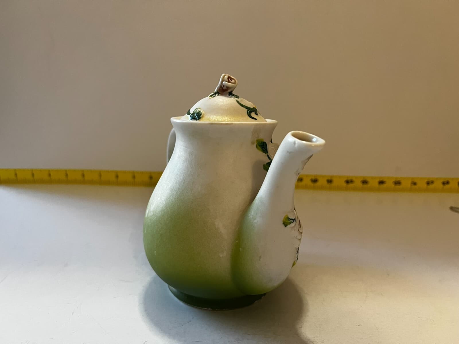 Doves Floral Ornate Flower Porcelain Design Ceramic Teapot Vintage 8" Food Safe - Thumbnail 8