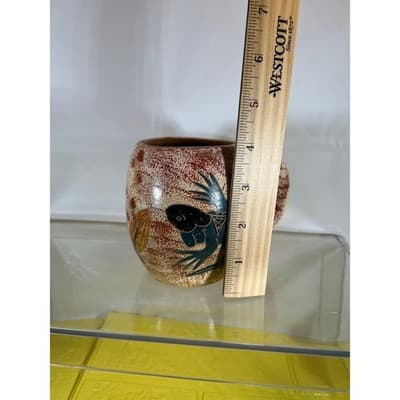 EUC Pottery MUG Iguana Carved Handcraft Vintage Ceramic Handcarved - Thumbnail 12