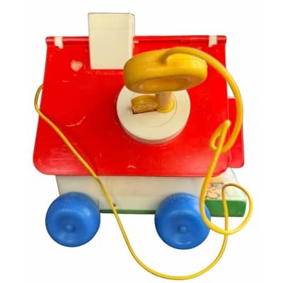 Vintage Fisher-Price Goldilocks and the 3 Bears Play House Pull Toy 1967 - Thumbnail 4