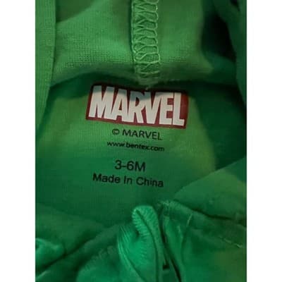 EUC Marvel Incredible Hulk Infant Onepiece Zipper Outfit - Thumbnail 6