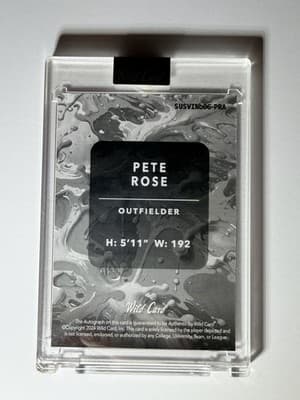 GRADE 10 2024 Wild Card Splat PETE ROSE AUTOGRAPH Baseball Card 1/1 MLB Rare - Thumbnail 5