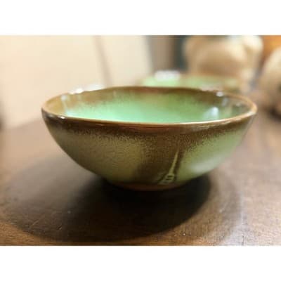 Vintage Frankoma Pottery Prairie Green Round Serving Bowl Dish #224 - Thumbnail 8