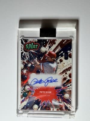 GRADE 10 2024 Wild Card Splat PETE ROSE AUTOGRAPH Baseball Card 1/1 MLB Rare - Thumbnail 16