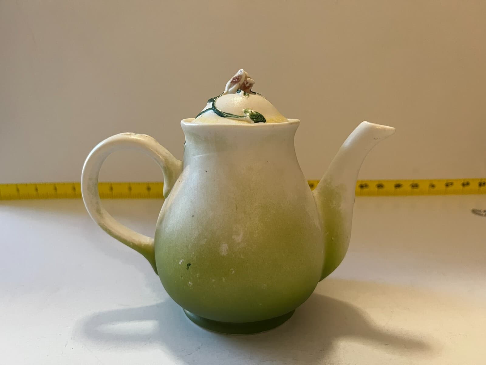 Doves Floral Ornate Flower Porcelain Design Ceramic Teapot Vintage 8" Food Safe - Thumbnail 7