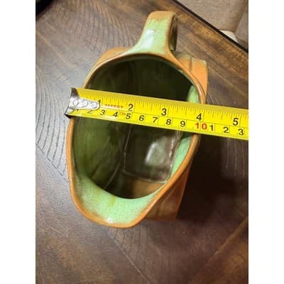 Vintage Frankoma Pottery Wagon Wheel Prairie Green Glaze Pitcher Large - Thumbnail 11