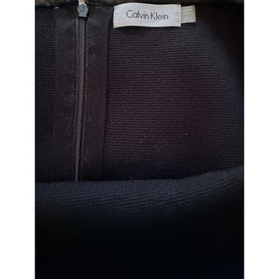 Calvin Klein Women's Pencil Knee Length Straight Career Skirt Black L - Thumbnail 10