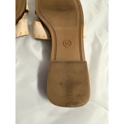 A New Day Women's Helena Whipstitch Slide Open Toe Sandal Beige 5.5 - Thumbnail 15