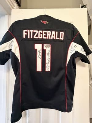 Larry Fitzgerald Multiple Players Team Autographed Arizona Cardinals Jersey #11