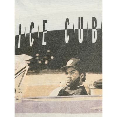 ICE CUBE Men's Crew Neck Pull On Short Sleeve Graphic Print T Shirt White S - Thumbnail 5