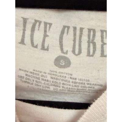 ICE CUBE Men's Crew Neck Pull On Short Sleeve Graphic Print T Shirt White S - Thumbnail 3