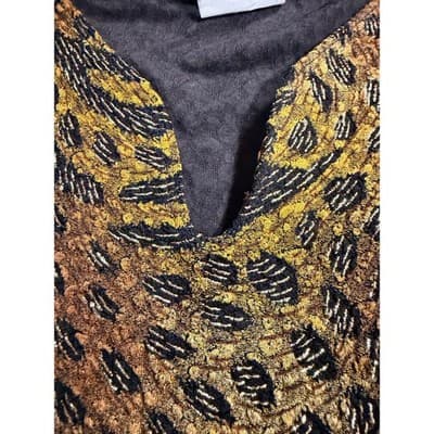 Soft Works Women’s Dress Animal Print Long Sleeve Top Brown XXL V-neck Blouse - Thumbnail 11