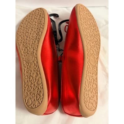 Wonder Nation Ruby Satin Slippers Ballet Slip On Elastic Strap Shoes Red 6 NWT - Thumbnail 6