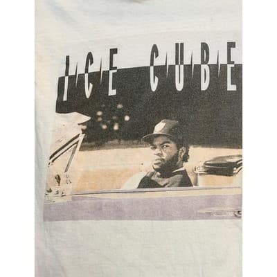 ICE CUBE Men's Crew Neck Pull On Short Sleeve Graphic Print T Shirt White S - Thumbnail 4