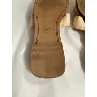 A New Day Women's Helena Whipstitch Slide Open Toe Sandal Beige 5.5 - Thumbnail 14