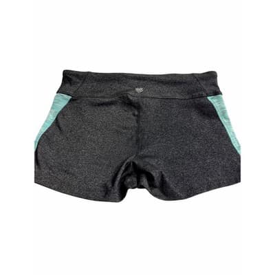 Forever 21 Women’s Athletic Workout Shorts Black Teal Stripe Size Large - Thumbnail 3