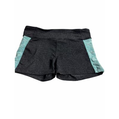 Forever 21 Women’s Athletic Workout Shorts Black Teal Stripe Size Large - Thumbnail 2