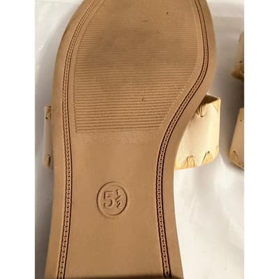 A New Day Women's Helena Whipstitch Slide Open Toe Sandal Beige 5.5 - Thumbnail 11