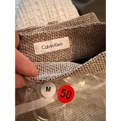 Calvin Klein Women's Tweed Straight & Pencil Back Slit Mini Skirt Beige M - Thumbnail 13