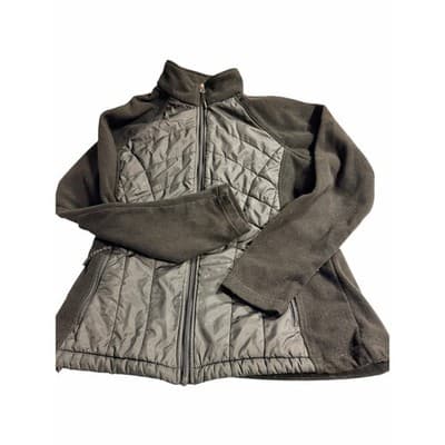 New Balance Women’s Fleece Puffer Full Zip Outdoor Jacket Gray Size Large - Thumbnail 2