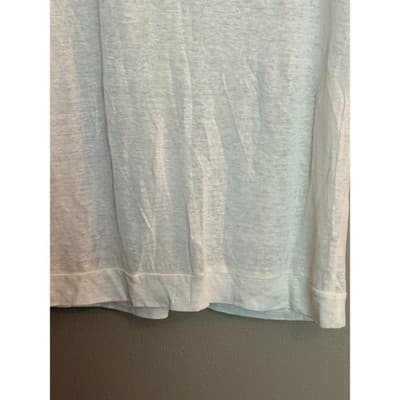 Willow & Clay Ivory Blouse Sheer Sleeve Keyhole Back Short Sleeve Women M - Thumbnail 5