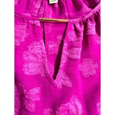 Pioneer Woman Pheasant Keyhole Bar Front Blouse Hot Pink Size 1X NWT - Thumbnail 10