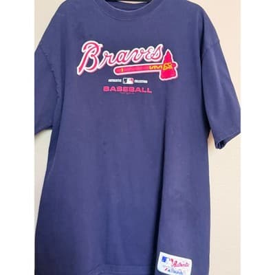 Majestic Atlanta Braves MLB Authentic Collection T-Shirt Blue Baseball Men’s XL - Thumbnail 6