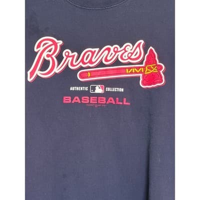 Majestic Atlanta Braves MLB Authentic Collection T-Shirt Blue Baseball Men’s XL - Thumbnail 4