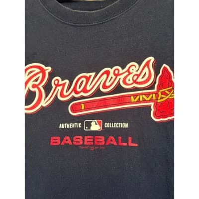 Majestic Atlanta Braves MLB Authentic Collection T-Shirt Blue Baseball Men’s XL - Thumbnail 9