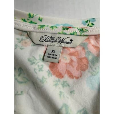 Pioneer Woman Vneck Floral Spring Summer Long Sleeve Top Blouse XL - Thumbnail 8
