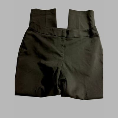 Anne Taylor Womens Tailored Fit Curvy Flat Front Ankle Pants Black 4P NWOT - Thumbnail 4