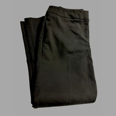 Anne Taylor Womens Tailored Fit Curvy Flat Front Ankle Pants Black 4P NWOT - Thumbnail 3