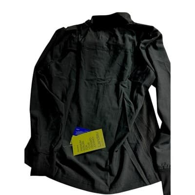 Landau Forward Womens 3 Pocket Scrub Jacket Black Medium Full Zip Front NWT - Thumbnail 9