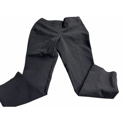 Anne Taylor Womens Tailored Fit Curvy Flat Front Ankle Pants Black 4P NWOT - Thumbnail 2