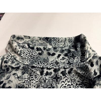 Ruby RD Women’s Plus Cowl Neck Pullover Blouse Tunic Top Black Gray Pattern 3X - Thumbnail 6