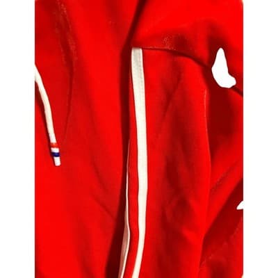 Fashion Nova Tennis Glam Set Two Piece Jogger Hoodie Pants Set Red White XS NWT - Thumbnail 8
