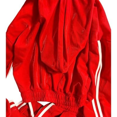 Fashion Nova Tennis Glam Set Two Piece Jogger Hoodie Pants Set Red White XS NWT - Thumbnail 6
