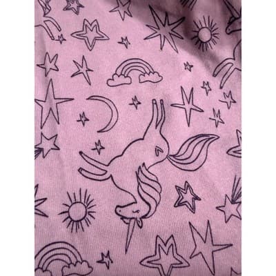 NWT Wonder Nation Girls Unicorn Cotton Long Sleeve Play Dress Purple XXL (18 ) - Thumbnail 14