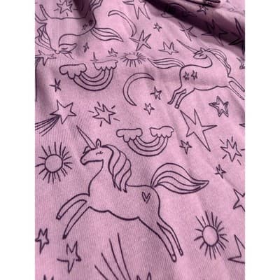 NWT Wonder Nation Girls Unicorn Cotton Long Sleeve Play Dress Purple XXL (18 ) - Thumbnail 11