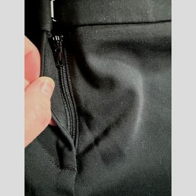 Anne Taylor Womens Tailored Fit Curvy Flat Front Ankle Pants Black 4P NWOT - Thumbnail 5