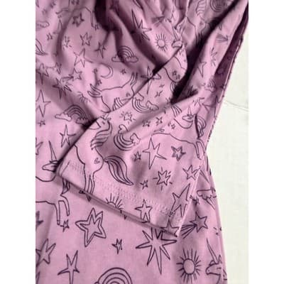 NWT Wonder Nation Girls Unicorn Cotton Long Sleeve Play Dress Purple XXL (18 ) - Thumbnail 16