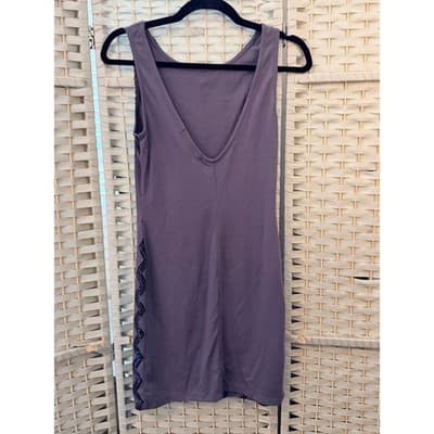 Planet Gold Couture Medium Sequin Chevron Sheath Mini Dress Sleeveless Purple - Thumbnail 7