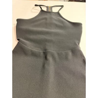 Express Women’s Halter Neck Cutout Back Fitted Bodycon Dress Black 6 Zip Back - Thumbnail 9