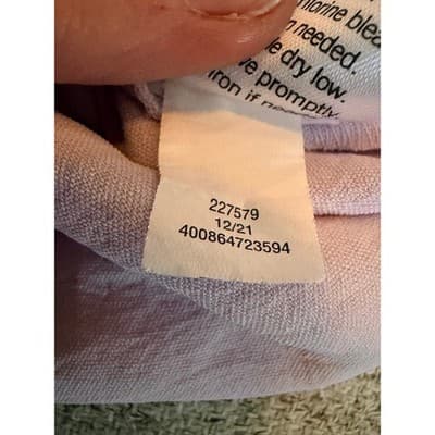 Nine West Long Sleeve Peplum Blouse M Light Lilac Ruffle Smocked Waist - Thumbnail 14