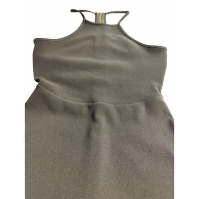 Express Women’s Halter Neck Cutout Back Fitted Bodycon Dress Black 6 Zip Back - Thumbnail 3