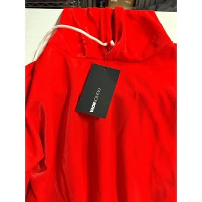 Fashion Nova Tennis Glam Set Two Piece Jogger Hoodie Pants Set Red White XS NWT - Thumbnail 17