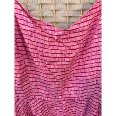 Old Navy Fit & Flare Cami Mini Dress XL Pink Stripe Slim Fit A-Line Sleeveless - Thumbnail 4