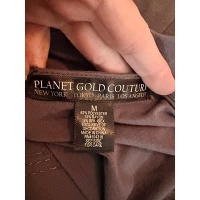Planet Gold Couture Medium Sequin Chevron Sheath Mini Dress Sleeveless Purple - Thumbnail 11
