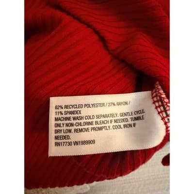 A New Day Sleeveless Ribbed-Knit Polo Top XL Red Button Up Collared Stretch - Thumbnail 11