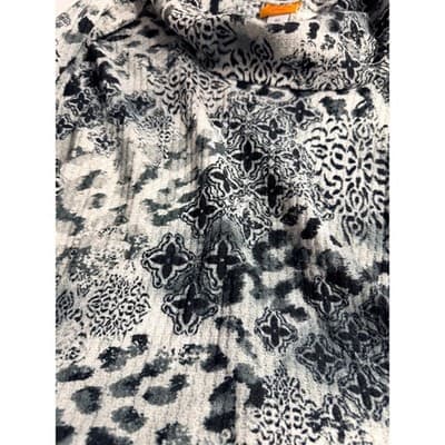 Ruby RD Women’s Plus Cowl Neck Pullover Blouse Tunic Top Black Gray Pattern 3X - Thumbnail 10